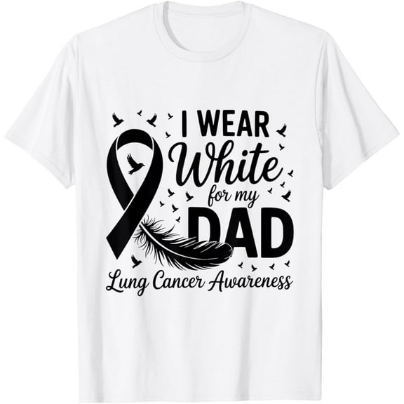 Exquisite and comfortable-I Wear White for Dad Lung Cancer Support T-Shirt