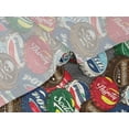 thumbnail image 6 of oneOone Velvet Brown Fabric Retro Bottle Soda Cap Dress Material Fabric Print Fabric By The Yard 58 Inch Wide-S4, 6 of 7