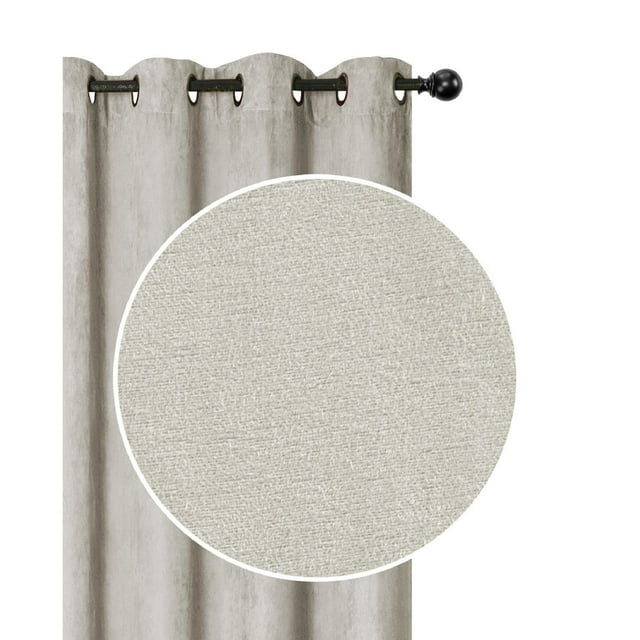 Faux Panneau Suede Avec 8 Œillets (Naturel) - Set of 2