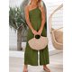 thumbnail image 5 of Ichuanyi Womens Swimsuits Clearance Women's Summer Slimming Straps One Shoulder Pleated High Waist Casual Wide Leg Pants Solid Jumpsuit Romper Ichuanyi Ichuanyi, 5 of 9