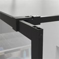 thumbnail image 6 of Demi Bonn 34" x 72" Shower Screen Door, Stylish 3-Panel Walk-In Wet Room Divider, Clear Tempered Glass Shower Door, Black, 6 of 7