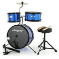 thumbnail image 4 of CazToi Beginner Drum Set with Bass Drums & Cymbal Sticks & Stool & Pedal Complete Wooden Drum Kit, 4 of 8