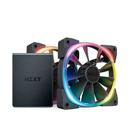 NZXT HF-2812C-D1 Aer RGB 2 Starter Kit 2x 120 mm LED Case Fan with HUE 2 Controller Powered by