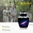 thumbnail image 3 of MUKTIVE Galaxy Urns for Human Ashes, Black Burial Large Urn for Ashes Adult Male 10 Inch, Funeral 3 Inch Urn for Male, Cremation Urns for Adult Female for Remains(1 Large, 4 Keepsake), 3 of 7