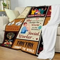 thumbnail image 5 of Social Worker Gifts for Women Men Cozy Social Worker Throw Blanket Soft Social Worker Fleece Flannel Blanket Appreciation Retirement Graduation Gift for Social Work Practitioner School 50x60, 5 of 6