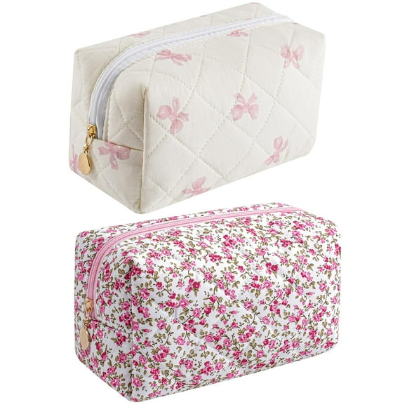 Bolsa de maquillaje HHQQWZ Bolsa de cosméticos de viaje para mujer rosa
