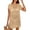 Khaki, variant on DAKIMOE Women Swimsuit Cover Up Crochet Summer Outfits Swimwear Short Sleeve Knit Bathing Suit Cover UP Beach Dress