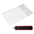 thumbnail image 2 of Brochetas de Metal para asar perfecl Juego de brochetas para parrilla 6 uds, 2 of 8