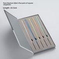 thumbnail image 1 of Premium Pure Titanium Chopsticks Set - 5 Colorful Square Design, Lightweight & Portable for Outdoor Camping, Home Dining & Gifting, Mirror Polished Finish, Durable & Hygienic Tableware for Versatile, 1 of 6