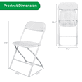 thumbnail image 4 of Tcbosik Foldable Plastic Chairs Set of 10, Portable Chair with Metal Frame for Indoor & Outdoor, Party, Dining, Picnic, White, 4 of 11