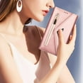 thumbnail image 4 of Wallet Case for Samsung Galaxy A54 5G for Women, Shoulder Crossbody Purse Handbag Neck Strap Lanyard Cover with ID Card Holder Phone Case for Samsung Galaxy A54 5G XK Rose Gold, 4 of 18