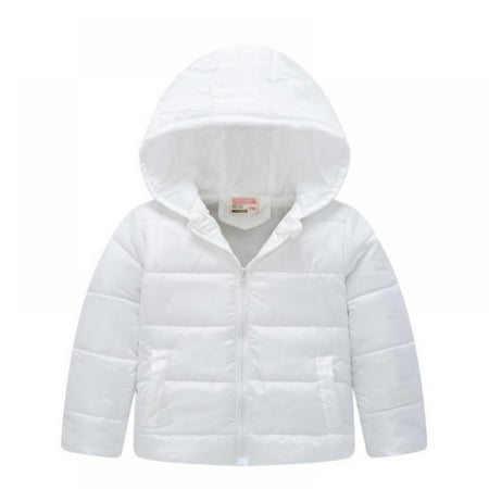 

Children down Coats Kids Baby Padded Overcoat Boys Girls Lightweight Puffer Jacket Toddler Zipper Hooded Outerwear Solid 1-6Y