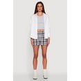thumbnail image 2 of Womens Pull On Plaid Shorts, 2 of 5