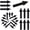 Black, variant on 48 Pcs Black Arrow Floor Stickers, 7.9" x 2" Self‑Adhesive Directional Arrow Decals, Waterproof Removable Direction Signs, Heavy‑Duty Markers for Warehouse, Office, Parking Lot, Road, Wall, Pavement