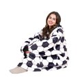 thumbnail image 3 of Tirrinia Oversized Blanket Hoodie, Wearable Fluffy Sherpa Blanket, Cozy Sweatshirt Blanket Gift for Adult Women Men Girlfriend, 3 of 4