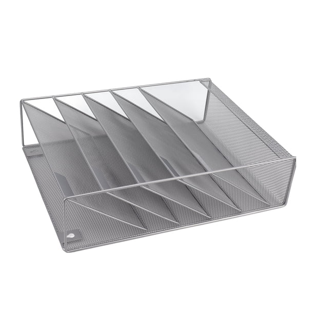 Organizador De Archivos De Pared Plateado, Organizador De Archivos De Pared De 5 Niveles, Colocación Vertical Con Tornillos Para Oficina