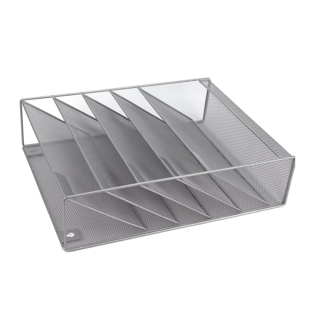 Organizador De Archivos De Pared Plateado, Organizador De Archivos De Pared De 5 Niveles, Colocación Vertical Con Tornillos Para Oficina
