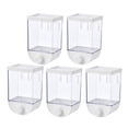 thumbnail image 1 of DOLITY 5x Kitchen Clear Wall Mounted Food Storage Container Box Cereal Grain Dispenser, 1 of 9