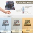 thumbnail image 4 of WOBOGO Farm Snowman Table Lamps Bedroom 3-Speed Dimmable Farm Style with Fabric Shade for Reading and Home Office, 4 of 8