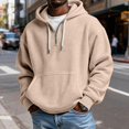 thumbnail image 2 of Mens Waffle Sweatshirts Quarter Zip Long Sleeve Hoodie Oversized Casual Loose Fit Hooded Sweatshirt Spring 2026 Outfit, 2 of 7