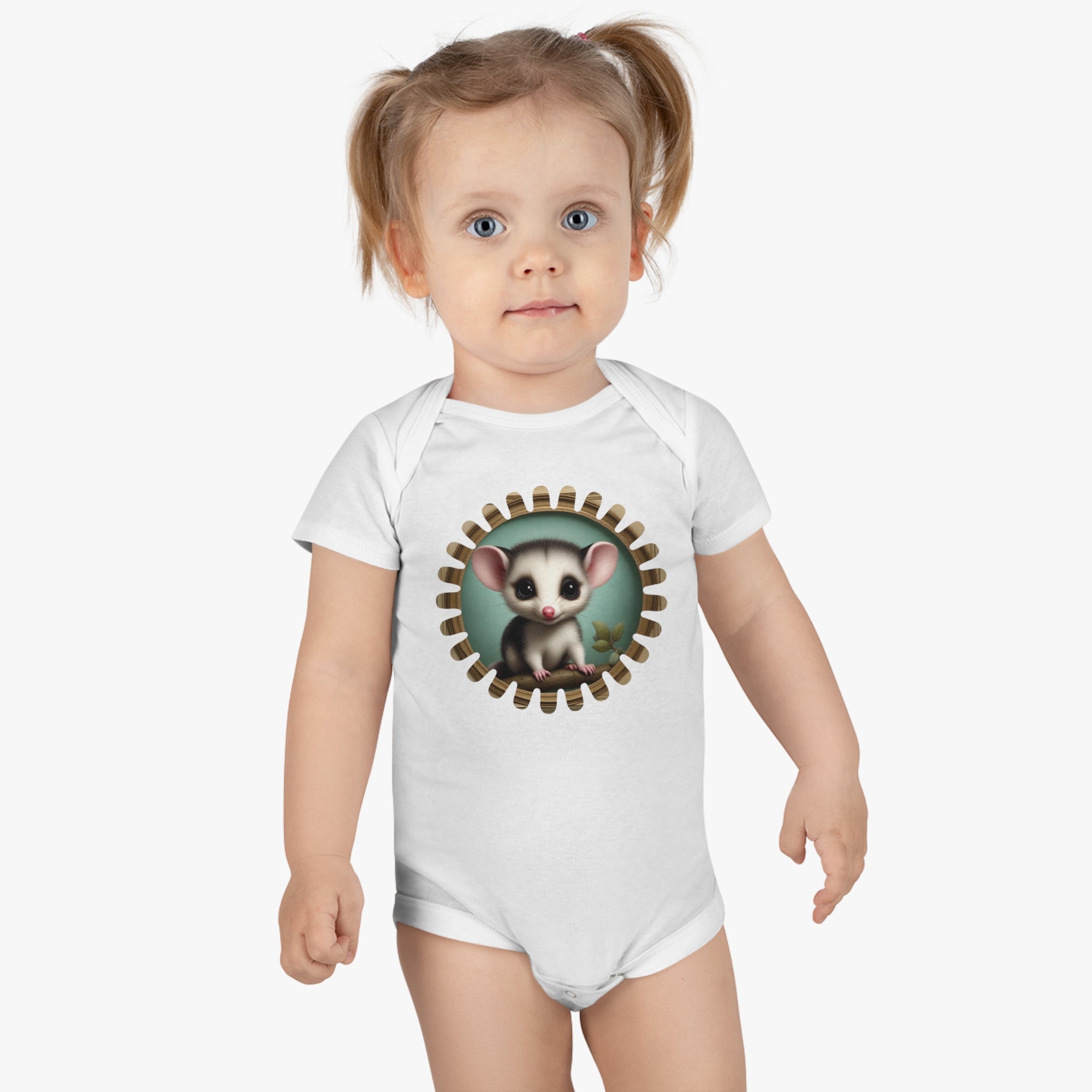 OnesieÂ® Organic Baby Bodysuit~Opossum