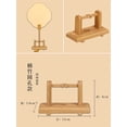 thumbnail image 2 of Hand Held Fan Holder Bamboo Chinese Hand Fan Stand Desktop Handheld Fan Rack, 2 of 5