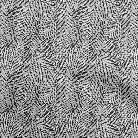 oneOone Polyester Lycra Gray Fabric Ocean Underwater Life Sewing Material Print Fabric By The Yard 56 Inch Wide