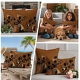 thumbnail image 5 of Brown Girls Boho Outdoor Waterproof Pillow Covers, Vintage Ethnic Abstract Art Decorative Square Throw Pillowcase Sofa Cushion Sham for Patio/Couch/Chair, 26"x26" 2 Pack, 5 of 8