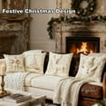 thumbnail image 2 of Christmas Cushion Covers Set of 4, 3D Soft White Christmas Throw Pillow Covers Snowman Reindeer Trees Decor Holiday Pillow Cover Farmhouse for Couch Sofa Bed (18" x 18" (Pack of 4)), 2 of 8