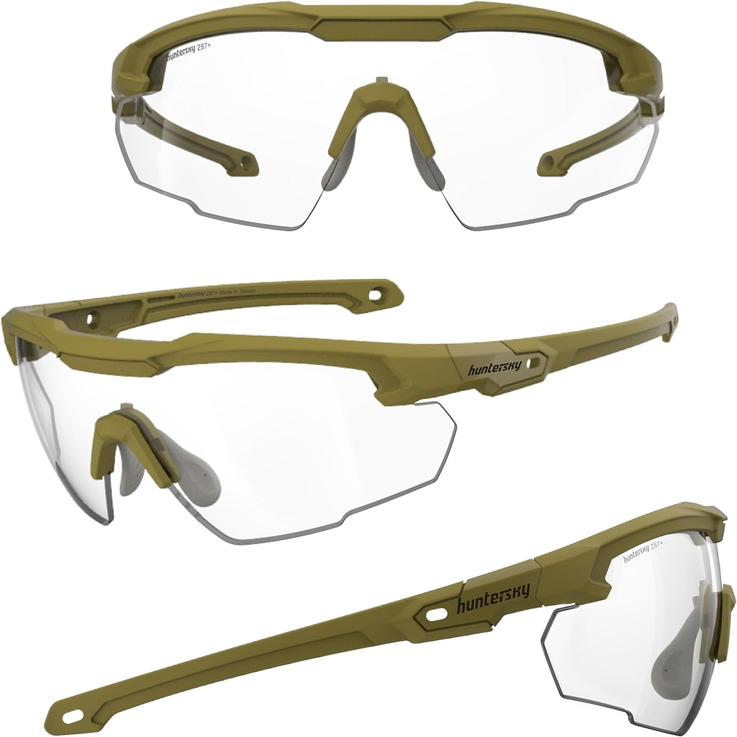 HTS HUNTERSKY Ballistic Tactical Safety Glasses ANSI Z87+ UV400 Protective Eyewear