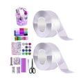 thumbnail image 2 of simhoa Blow Bubbles Double Sided Tape Sensory Toy Traceless Multipurpose Mounting Tape Sticky Tape for Adults Classroom DIY Craft Pinch Toy Making 2PCS Storage Bucket, 2 of 8