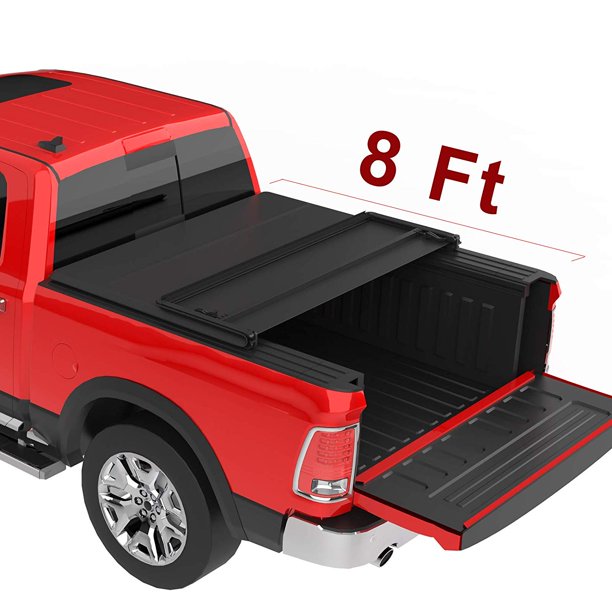 Upgraded Soft Tri Fold Truck Bed Tonneau Cover On Top Compatible For 2002 2018 Dodge Ram 1500 2019 Classic 2003 2018 Dodge Ram 2500 3500 8ft Bed Fleetside Without Ram Box Walmart Com Walmart Com