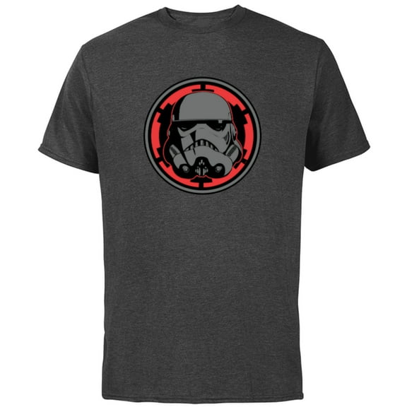 Star Wars Dark Side Stormtrooper Helmet and Empire Symbol - Short Sleeve Cotton T-Shirt for Adults - Customized-Charcoal