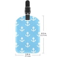 thumbnail image 6 of Square 2Pack PU Leather Anchor Cruise Luggage Tag with Privacy Cover and Name ID Tag for Travel Handbags Backpacks Luggage Tags, 6 of 6