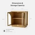 thumbnail image 6 of EYYTHUNG Sideboard Buffet Cabinet,  Natural Oak Storage Cabinet with Adjustable Shelf, 6 of 7