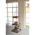 thumbnail image 3 of HANGING THREE TIERED SQ RECYCLED WOOD DISPLAY W JUTE ROPE, 3 of 3