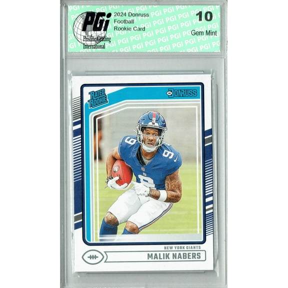 Malik Nabers 2024 Donruss #383 Football Rookie Card PGI 10