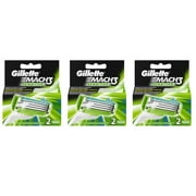 Gillette Mach3 Sensitive Refill Blade Cartridges, 2 Count (Pack of 3)