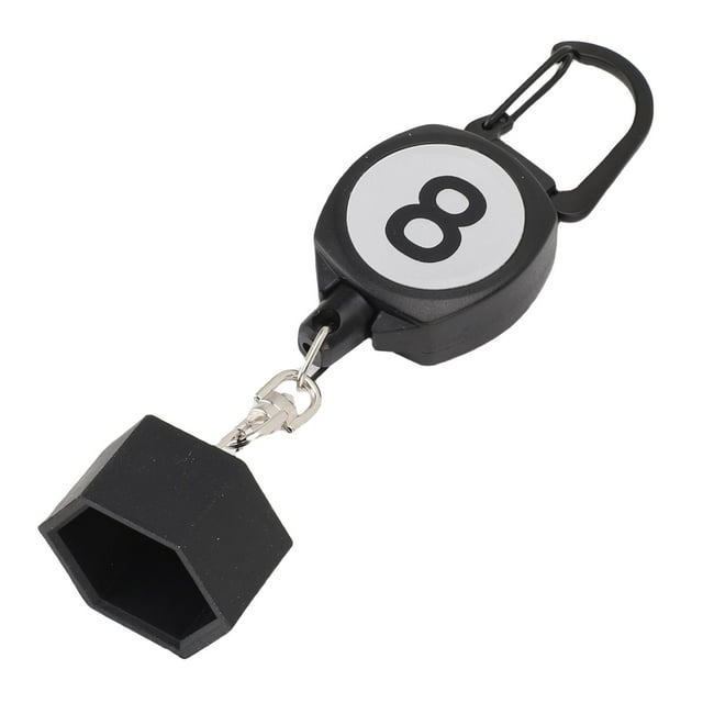 Pool Chalk Holder, Billiard Chalk Holder ABS Portable with Retractable Rope Buckle for Billiard Accessory