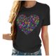 thumbnail image 4 of Blusas de Manga Corta para las Mujeres Divertida Impresión Cuello Redondo Camiseta Vintage, Blusas de Primavera para las Mujeres, 4 of 8