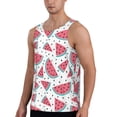 thumbnail image 2 of Fotbe Watermelon Pattern Men's Quick Dry Workout Tank Top Gym Muscle Tee Fitness Bodybuilding Sleeveless T Shirt Breathable Workout Shirt-X-Large, 2 of 9