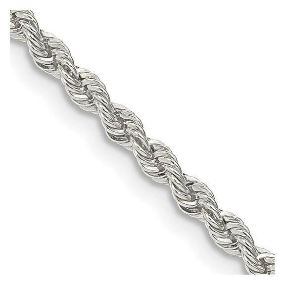 925 Sterling Silver Rope Chain Styles Necklace 2.5 mm Solid 16 inch
