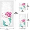 thumbnail image 2 of GZHJMY Beautiful Mermaid Paly with Fish White Soft Luxury Decorative 3 Pieces Towels Set, 1 Bath Towel+1 Hand Towel+1 Washcloth, Multipurpose for Bathroom, Hotel, Gym, Spa and Kitchen, 2 of 5