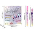 thumbnail image 4 of 12 Colors Nail Art Pens Set, Nail Art Markers for Gel Nails, Drawing Painting Point Tool for DIY Nail Art Design Manicure Decoration, 4 of 5