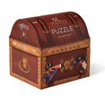 thumbnail image 1 of Crocodile Creek Pirates Treasure Double Fun Jigsaw Puzzle in Treasure Trunk Shaped Box (48 Piece), 1 of 2