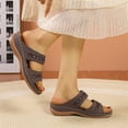 thumbnail image 2 of Ruyang Womens Wedge Sandals Women's Beach Slope Heel Slippers Hollow Casual Slippers Slope Bottom Shoes Retro Sandals, 2 of 7