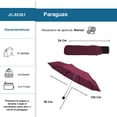 thumbnail image 2 of Paraguas de Bolsillo con Sistema Manual Reforzado con 8 Varillas Colo Vino, 2 of 5