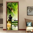 thumbnail image 2 of 3D Green Bamboo Landscape Door Sticker Peel and Stick Door Wraps Wall Murals Decals Self, 2 of 7