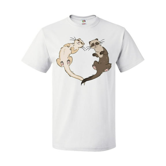 Inktastic Cute Ferret Heart T-Shirt