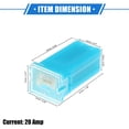 thumbnail image 6 of Unique Bargains 6 Pcs Standard Box Shaped Fuse 20 Amps Universal for Pickup Truck Cars SUV Durable Plastic Metal Blue, 6 of 6